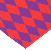 Rood en paars harlekijn geruit ontwerp korte tafelloper (Hoek)