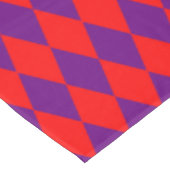 Rood en paars harlekijn geruit ontwerp  tafelkleed (Gekanteld)
