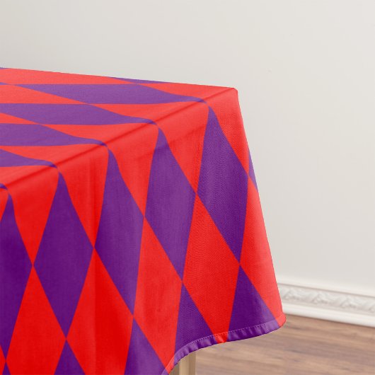 Rood en paars harlekijn geruit ontwerp  tafelkleed
