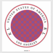 Rood- en Paars klokbord voor Vaktiesticker Sticker (Vel)