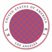 Rood- en Paars klokbord voor Vaktiesticker Sticker (Voorkant)