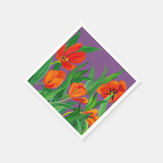 Rood en Paars Servetten (Hoek)