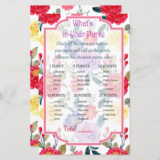 Rood en paarse bloemen Wat zit er in je paardenspe (Voorkant / Achterkant)