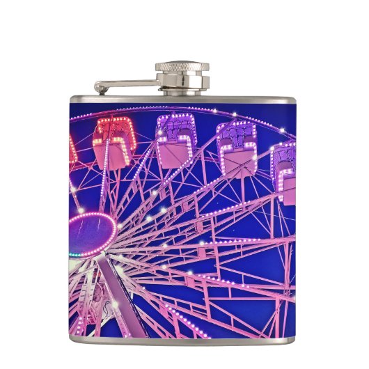 Rood en Paarse reuzenrad Heupfles (Voorkant)