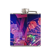 Rood en Paarse reuzenrad Heupfles (Achterkant)