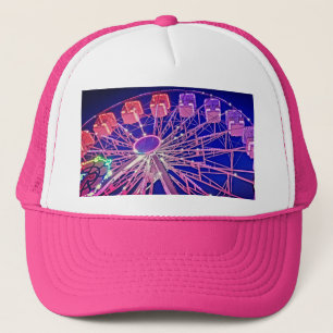 Rood en paarse reuzenrad trucker pet