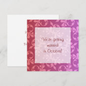 Rood- en Paarse-roluitnodiging Kaart (Voorkant / Achterkant)