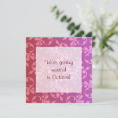 Rood- en Paarse-roluitnodiging Kaart (Staand voorkant)