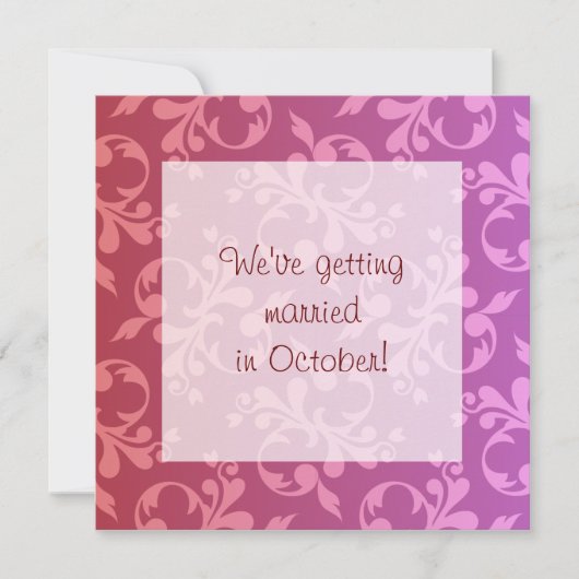 Rood- en Paarse-roluitnodiging Kaart (Voorkant)