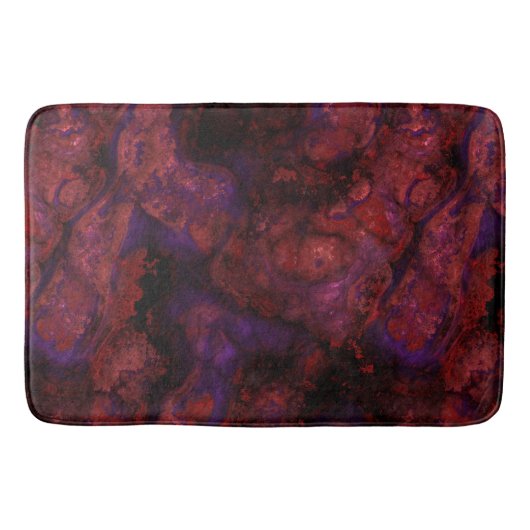 Rood en Paarse steen abstract Badmat (Voorkant)