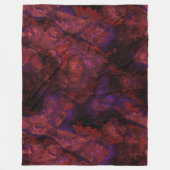 Rood en Paarse steen abstract Fleece Deken (Voorkant)