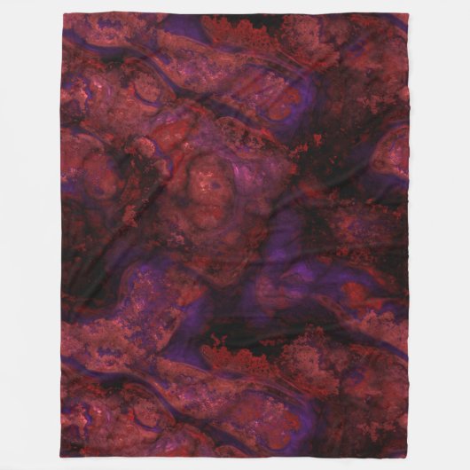 Rood en Paarse steen abstract Fleece Deken (Voorkant)
