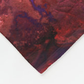Rood en Paarse steen abstract Fleece Deken (Hoek)