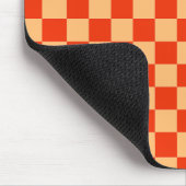 Rood en Perzik Check Checkerboard Patroon Muismat (Hoek)