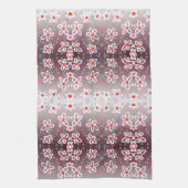 Rood en pruim bloemige handdoek (Verticaal)