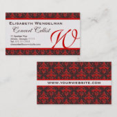 Rood en Rich Brown Musician's Name Kaarten Visitekaartje (Voorkant / Achterkant)