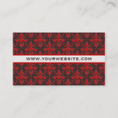 Rood en Rich Brown Musician's Name Kaarten Visitekaartje (Achterkant)