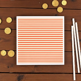 Rood- en roomstrepen servet