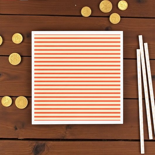 Rood- en roomstrepen servet