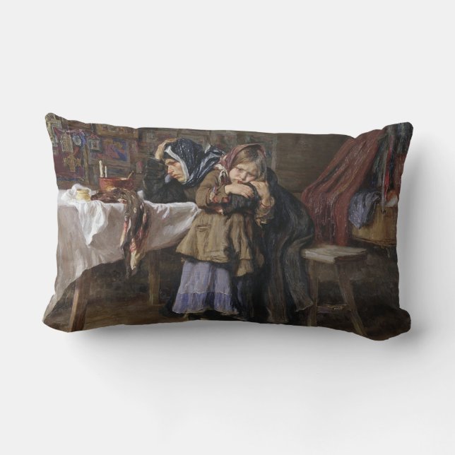 Rood en rouw (sympathie na Bereavement) Kussen (Achterkant)