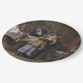 Rood en rouw (sympathie na Bereavement) Papieren Bordje (Gekanteld)