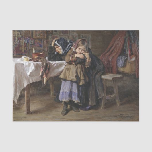 Rood en rouw (sympathie na Bereavement) Tissuepapier (Voorkant)