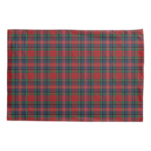 Rood en Royal Blue MacPherson Clan Schotse Plaid Kussensloop (Achterkant)