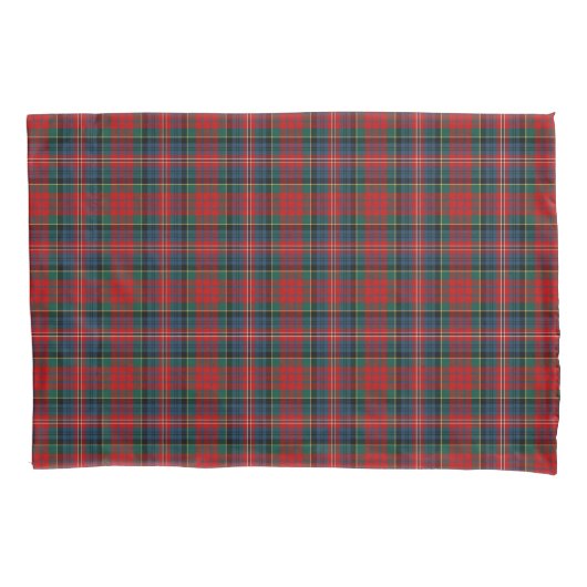 Rood en Royal Blue MacPherson Clan Schotse Plaid Kussensloop (Voorkant)