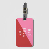 Rood en roze Bagagelabel NIET UW BAG (Voorkant (verticaal))