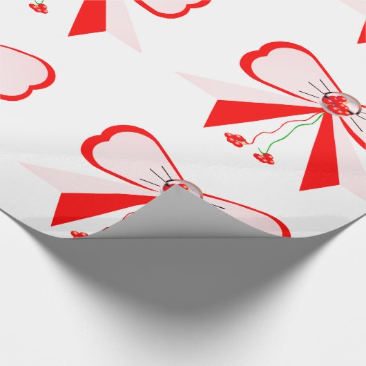 Rood en Roze Bogen Wrapping Papier (Hoek)