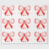 Rood en Roze Bogen Wrapping Papier (Vlak)