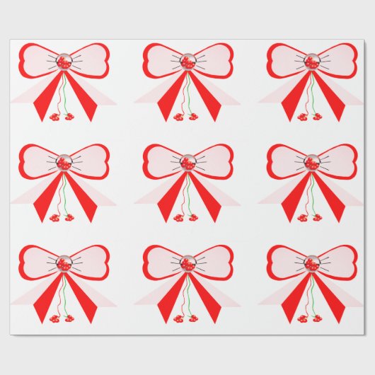 Rood en Roze Bogen Wrapping Papier (Vlak)