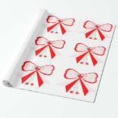 Rood en Roze Bogen Wrapping Papier (Uitgerold)