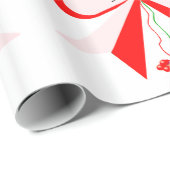 Rood en Roze Bogen Wrapping Papier (Rol Hoek)