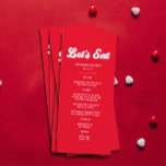 Rood en roze bruiloft thema | Valentijn bruiloft Menu<br><div class="desc">Het "Gepersonaliseerde Rode en Roze Wedding Theme Menu" vult levendige rode en roze bruiloft thema decor tafel instellingen, waardoor het de perfecte aanvulling op roze en rode bruiloft thema trouwtafel decor. Ideaal voor valentijn bruiloft ideeën en valentijn bruiloft decoraties, dit menu verbetert ook valentijnen bruiloft centerpieces. Perfect voor een retro...</div>