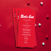 Rood en roze bruiloft thema | Valentijn bruiloft Menu