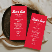 Rood en roze bruiloft thema | Valentijn bruiloft Menu