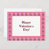 Rood en Roze Bubble Patroon Uitnodiging Briefkaart (Voorkant / Achterkant)