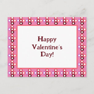 Rood en Roze Bubble Patroon Uitnodiging Briefkaart