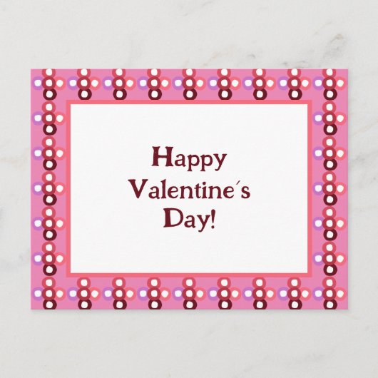 Rood en Roze Bubble Patroon Uitnodiging Briefkaart (Voorkant)