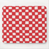 Rood en Roze Checkerboard Patroon Vet en Stijlvol Muismat (Voorkant)