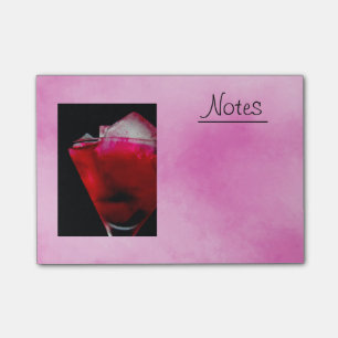 Rood en roze cocktail verfrissen post-it® notes