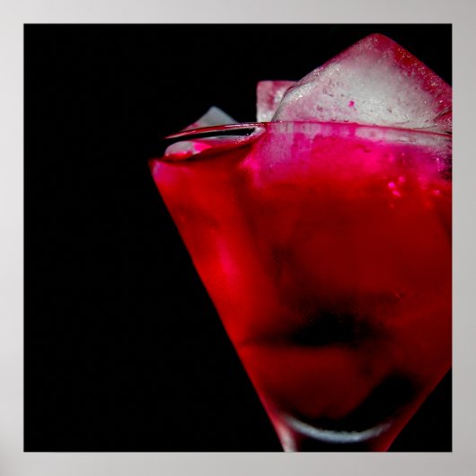 Rood en roze cocktail verfrissen poster (Voorkant)