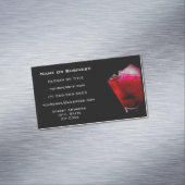 Rood en roze cocktail verfrissen visitekaartje magneet (Voorbeeld)