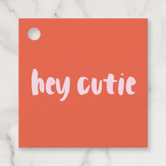Rood en roze Cutie XOXO Valentijn Gift Labels (Voorkant)