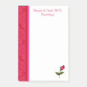 Rood en Roze Damask Roos Post-it Notes (Voorkant)