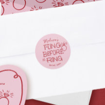 Rood en Roze Doodle Schets Vliegen Voor de Ring