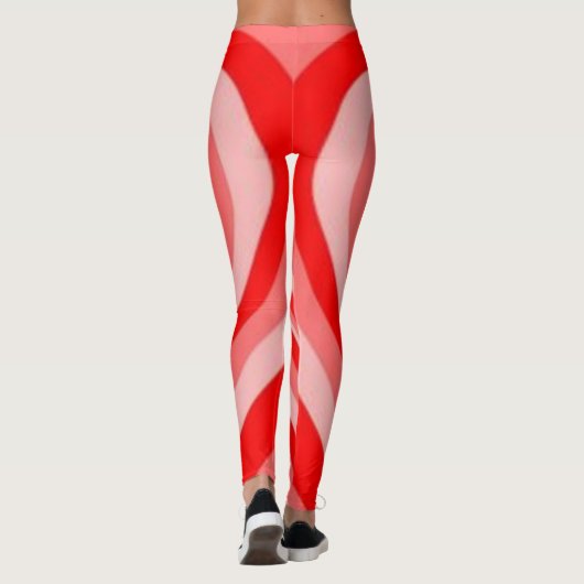 Rood en roze en wit high top legging (Achterkant)