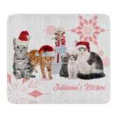 Rood- en roze feestdagen — Aangepaste naam Snijplank (Voorkant)