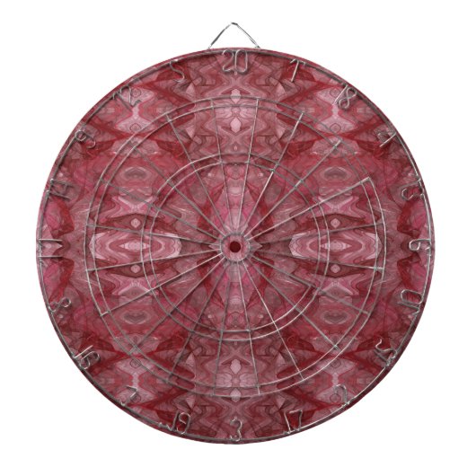 Rood- en roze fractal Dart Board Dartbord (Voorkant)